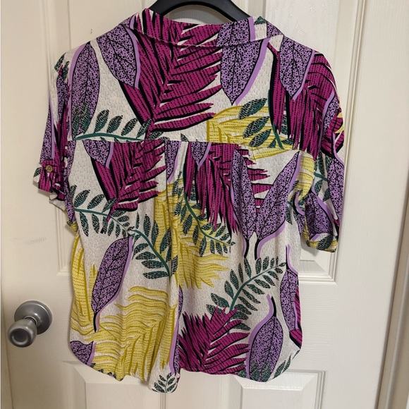 Jane + Delancey Tropical Leaf Matching SET —
Blouse & Wide-Leg Pants | XS - Picture 10 of 12